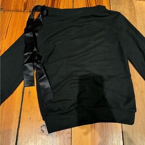 Skims Sweater with Ribbon Detail off shoulder